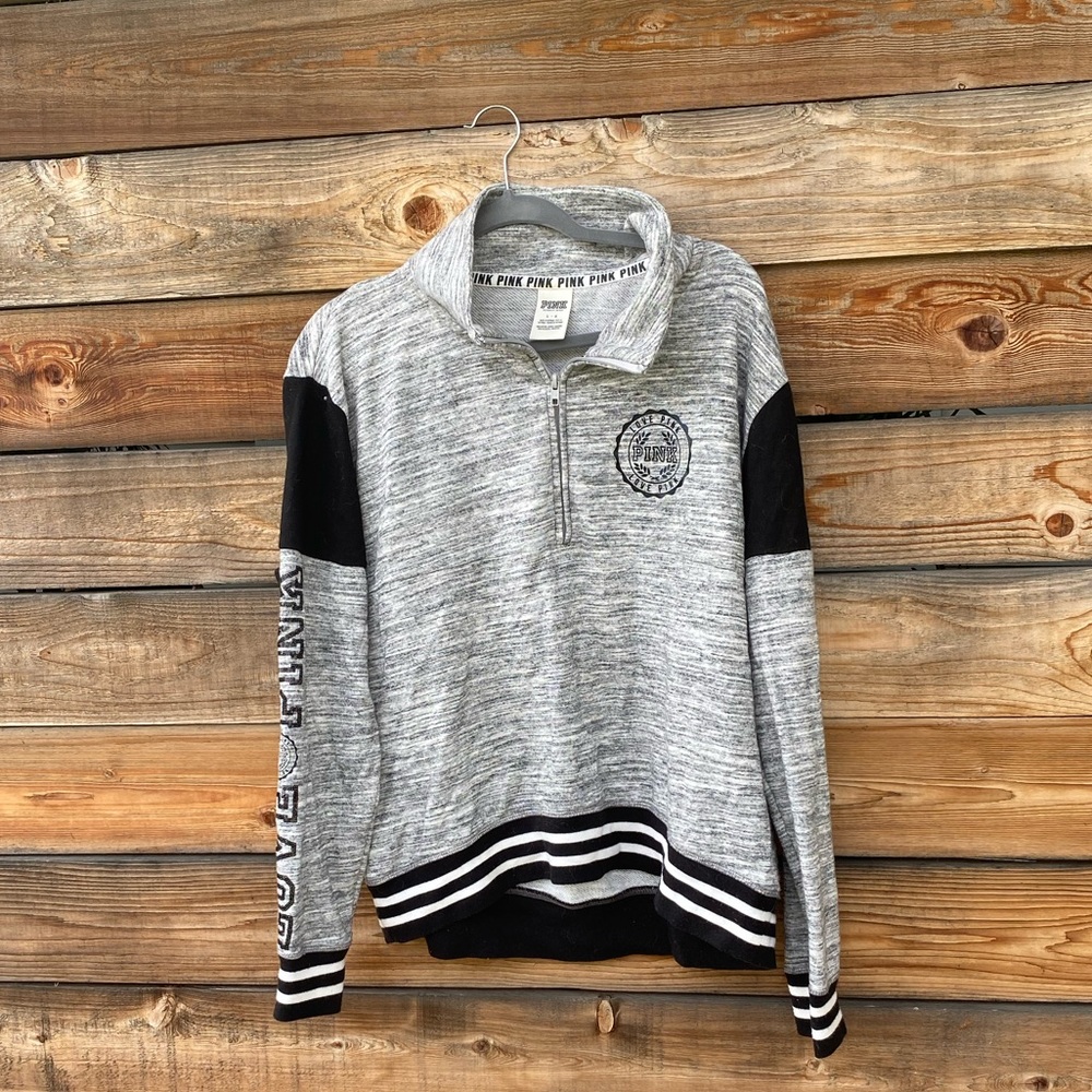 Gray Jersey quarter zip